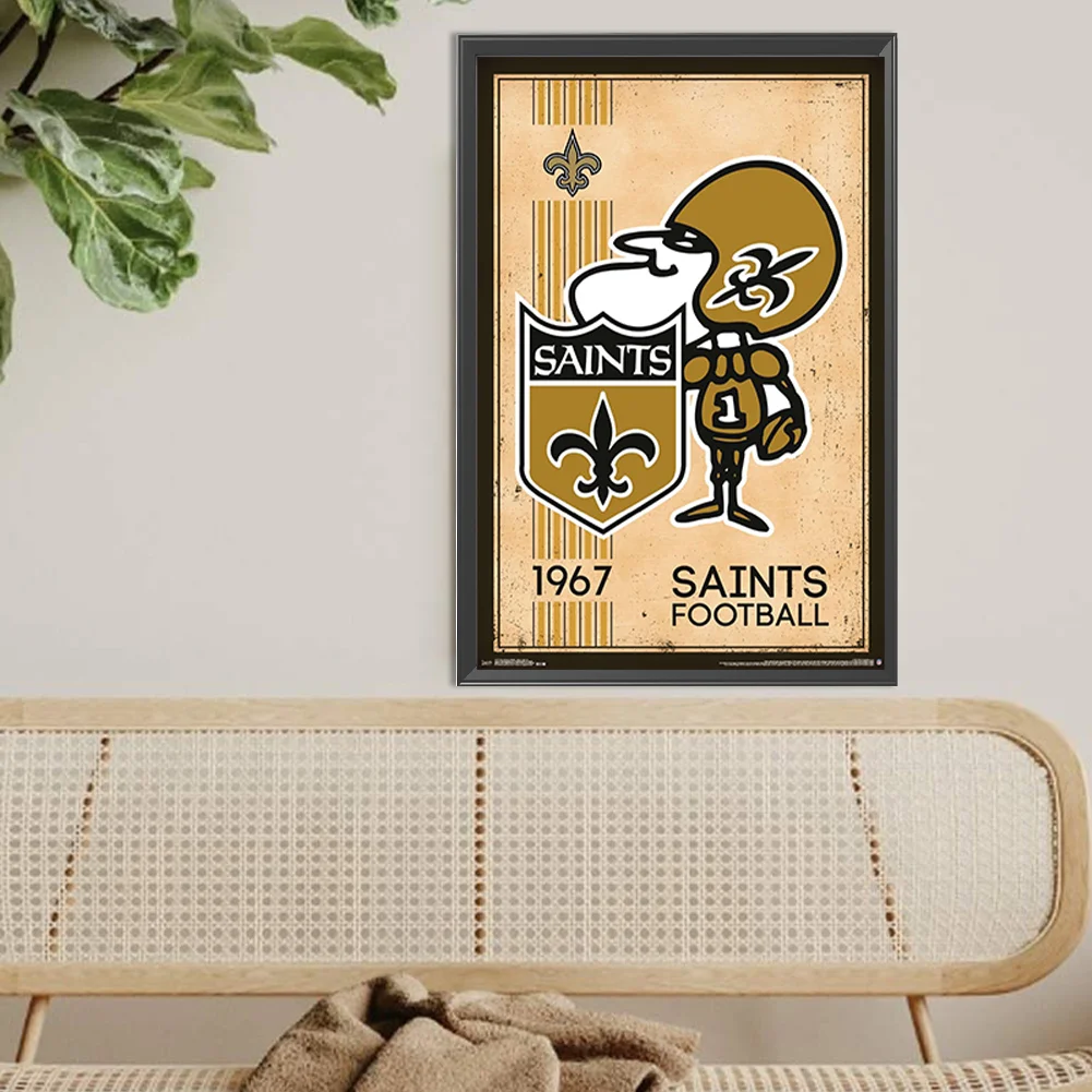 Diamond Painting - Full Round Drill - New Orleans Saints(Canvas|30*45cm)