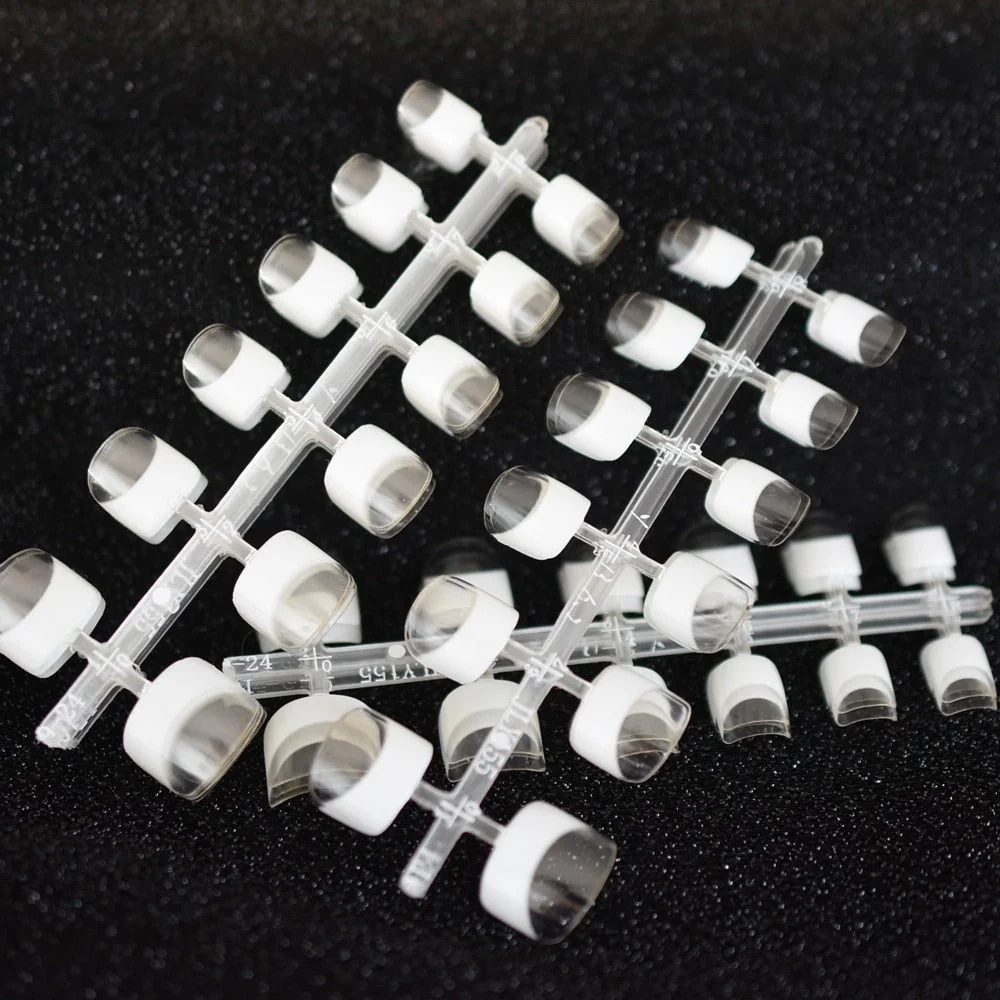 24pcs/kit White French Manicure Half Nail Tips Transparent Square French Nails DIY Nail extension Tip-Nail Inspo