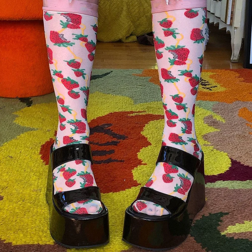 Back to College Sorphio Ins Platform New Summer Sandals For Woman Black Size 35-43 Slipper Hot Sale Thick Soled Comfy Open High Heels Shoes