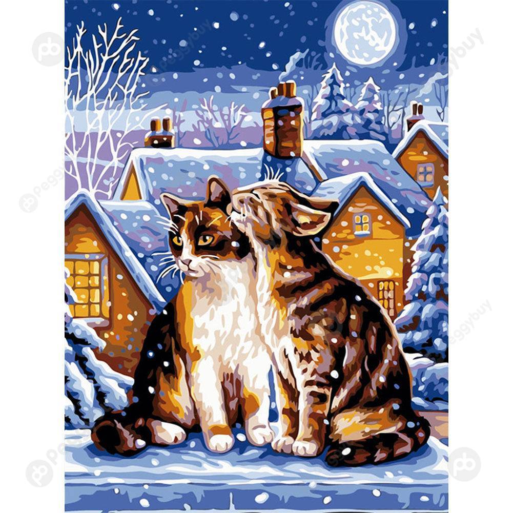 

40*50CM Paint By Numbers-Snow Cats, 501 Original
