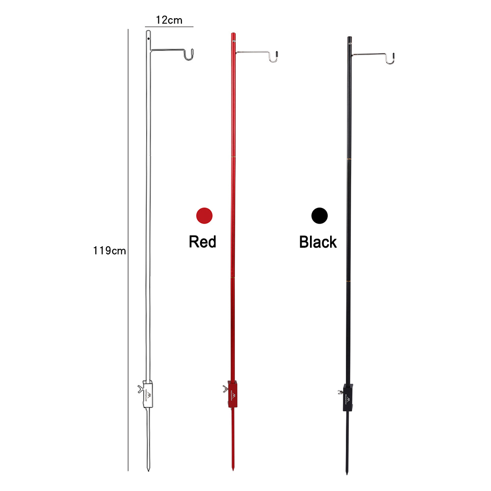 

Outdoor Camping Foldable Lamp Post Pole Stand Lantern Fixing Hanger Holder, Black, 501 Original