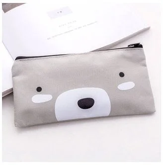 1 Pieces Lytwtw's Kawaii Cute Unicorn Canvas Pen Pencil Bag School Stationary Receive Tools Makeup Pouch Cosmetics Case