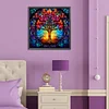 Tree Life Glass Painting-Full Round Diamond Painting 30*30CM