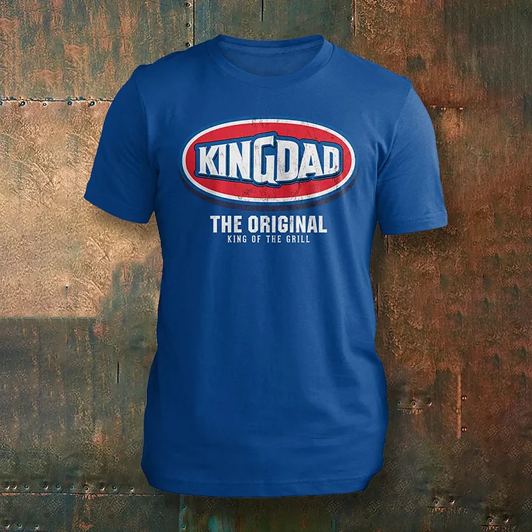 BrosWear King Dad Print Short Sleeve T-Shirt