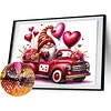 Diamond Painting -5D Full Round Drill Valentines Day Flower Gnome