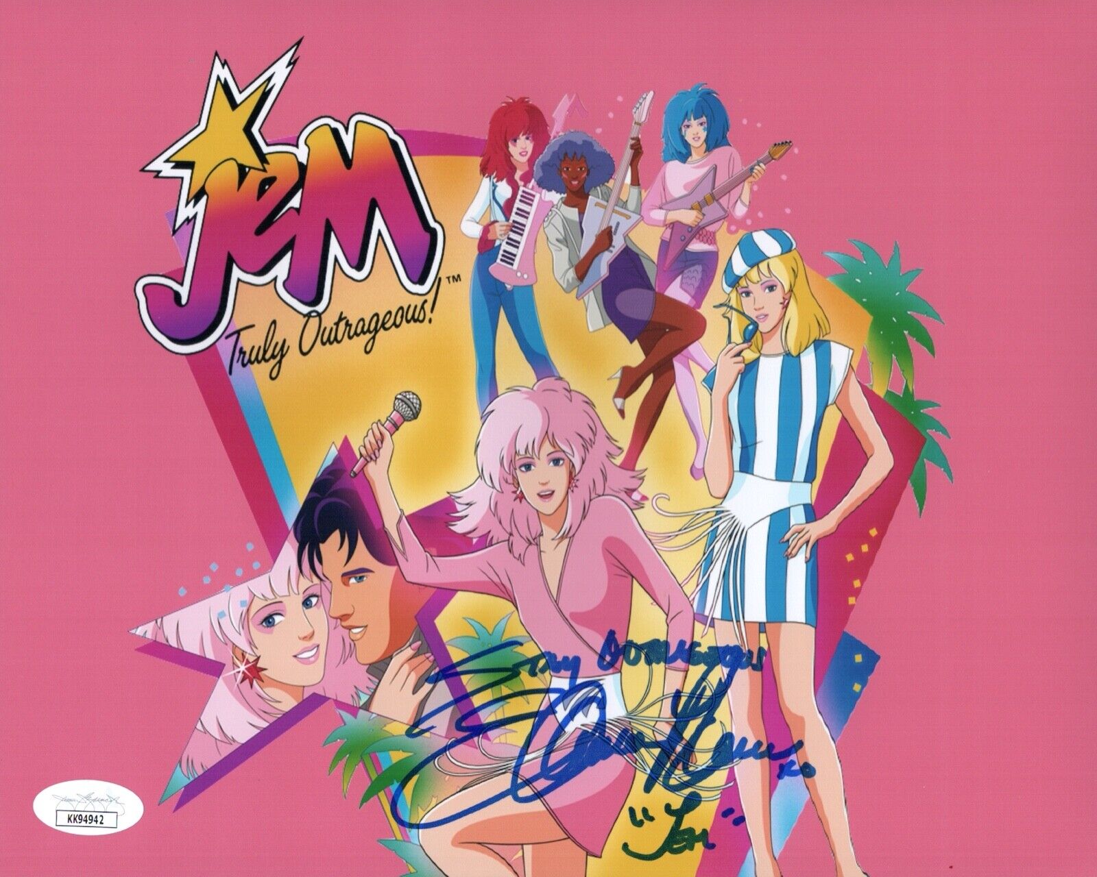 SAMANTHA NEWARK Signed JEM and the Holograms 8x10 Photo Poster painting Autograph JSA COA Cert