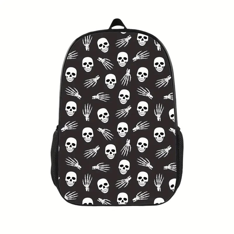 Waterproof 20 Inch Skull School Daily Kids Backpack
