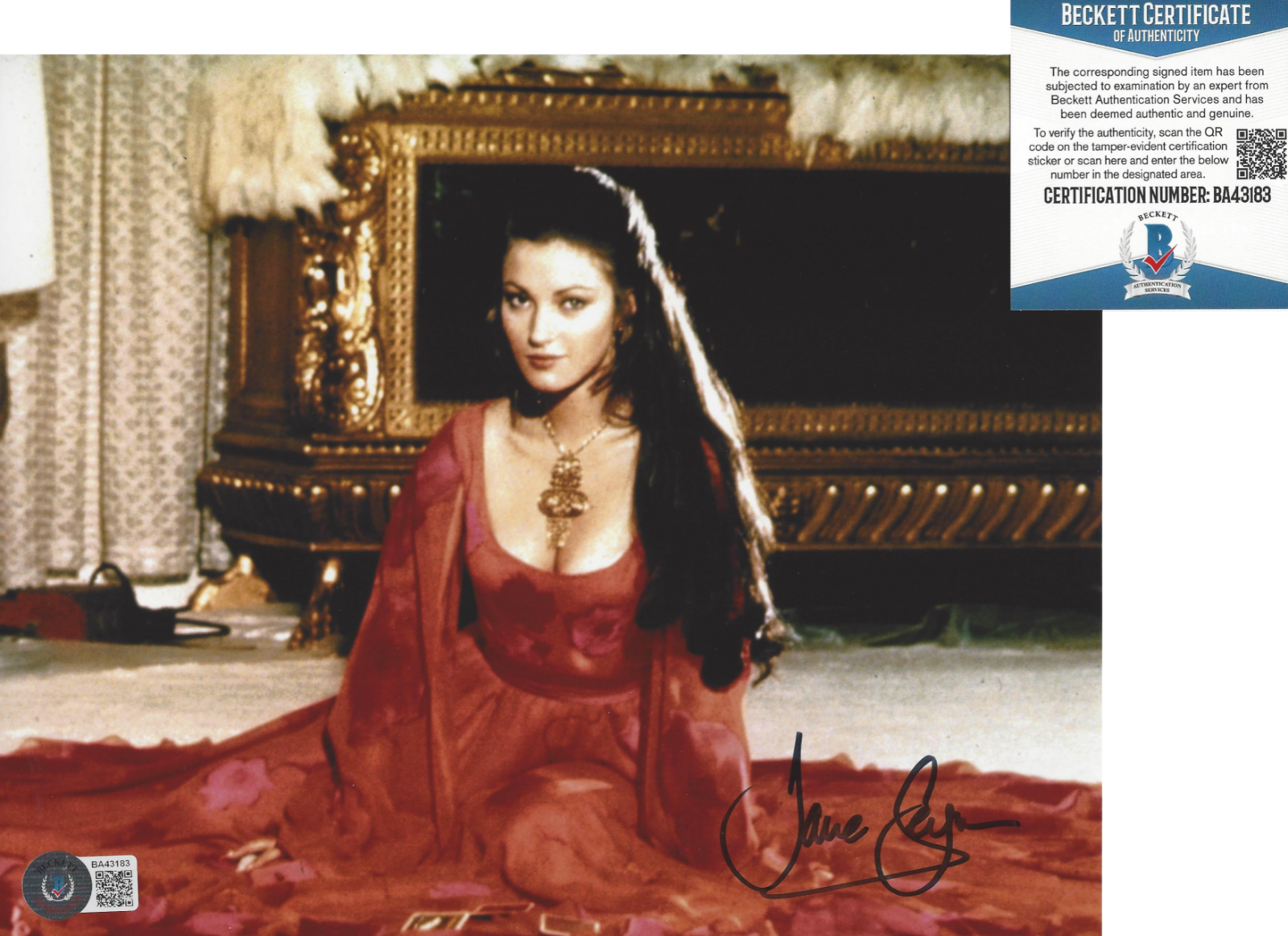 JANE SEYMOUR SIGNED JAMES BOND 'LIVE AND LET DIE' 8x10 Photo Poster painting C BECKETT COA BAS