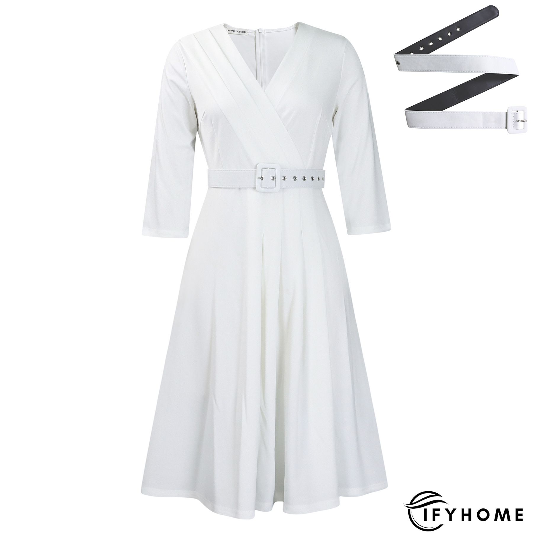 Plain Elegant Regular Fit Dress & Party Dress | IFYHOME