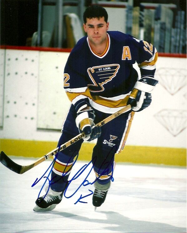 St Louis Blues Adam Oates Autographed Signed 8x10 Photo Poster painting COA