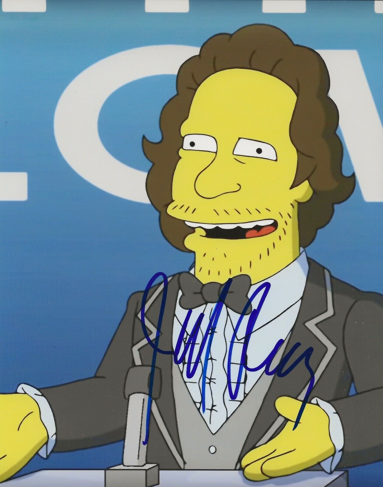 Jeffrey Ross comedian REAL SIGNED Simpsons Photo Poster painting #1 COA Comedy Central Roast