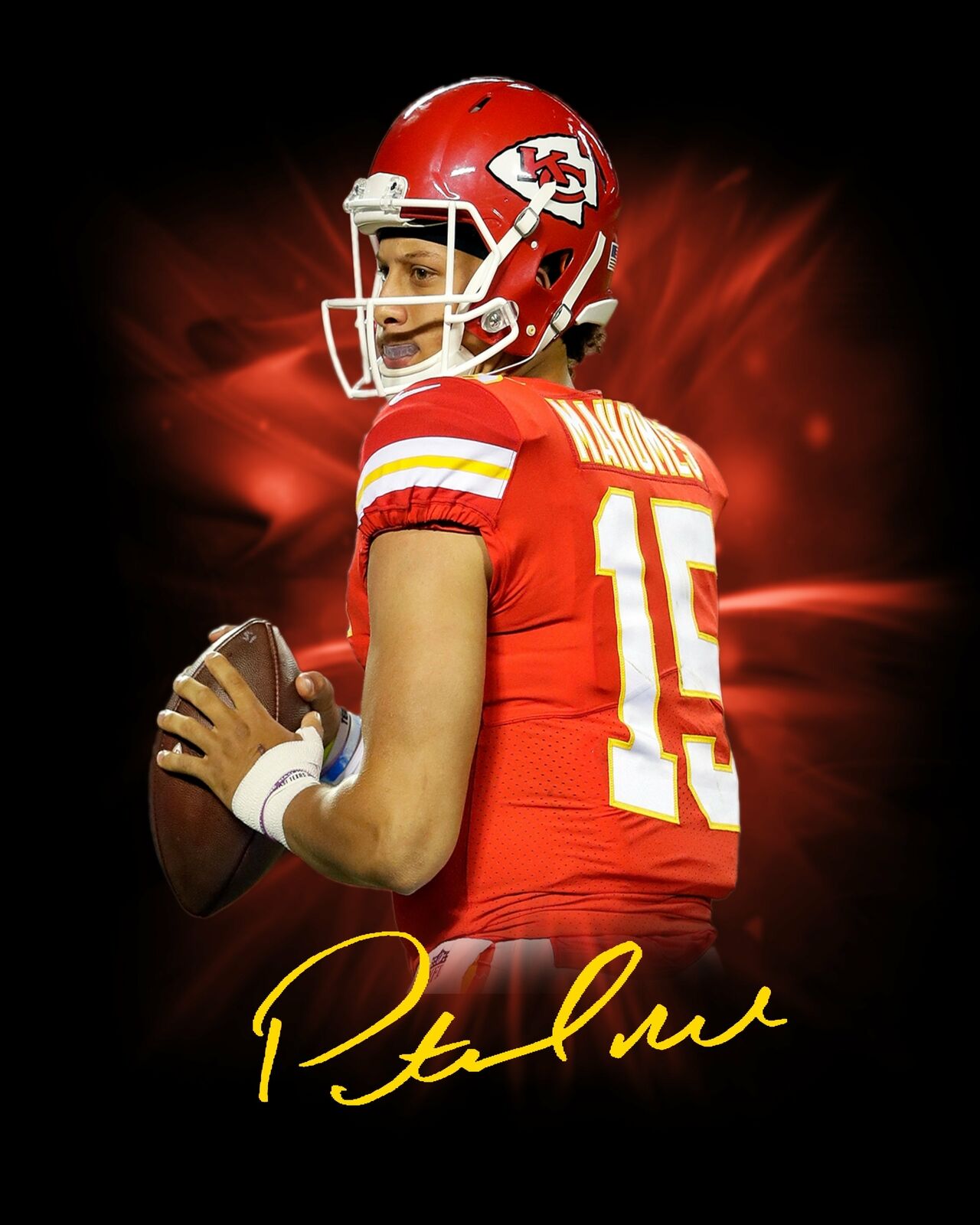 Patrick Mahomes III Facsimile Signed 8x10 Photo Poster painting - Kansas City Chiefs NFL