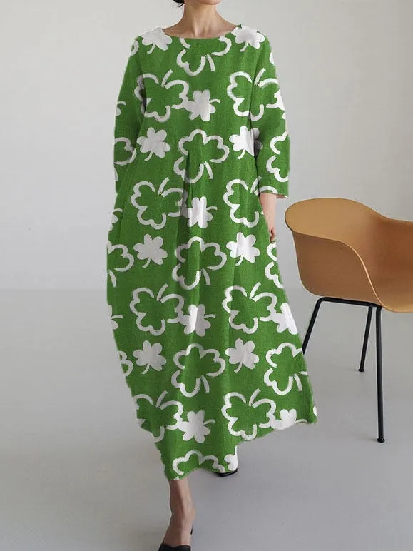 Women's Shamrock St Patrick's Day Casual Printed Dress