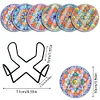 (US Local)[Upgrade]6pcs/set DIY Diamond Painting Waterproof Case Classic Mandala Coaster Gift Decor Set