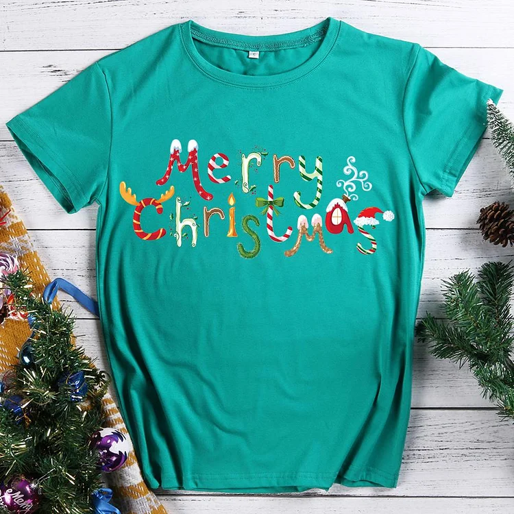 Merry Christmas  T-shirt Tee -606626-Annaletters
