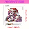 Santa Hat Unicorn - Crystal Rhinestone Diamond Painting