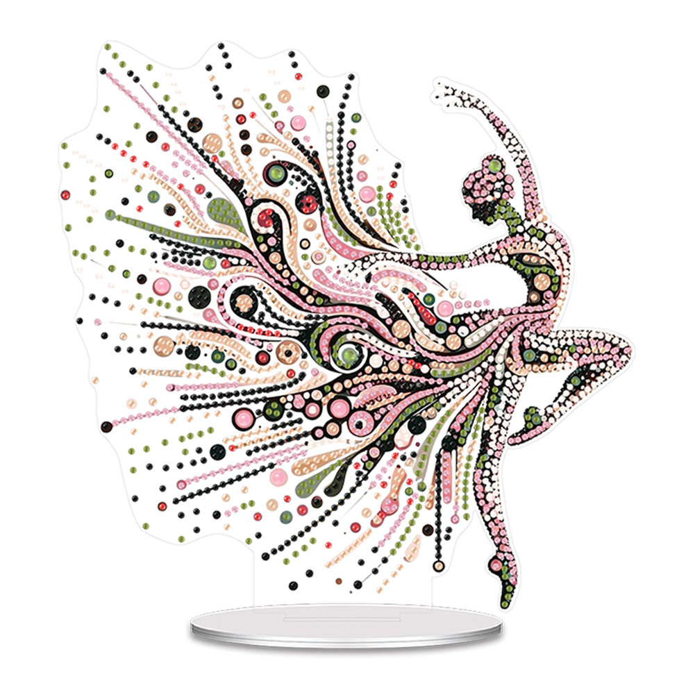 Acrylic Table Top Diamond Painting Ornament Kits for Home Decor (Dancing Girl)