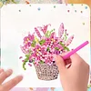12PCS DIY Diamond Art Refrigerator Sticker for Decor (Flower Basket)