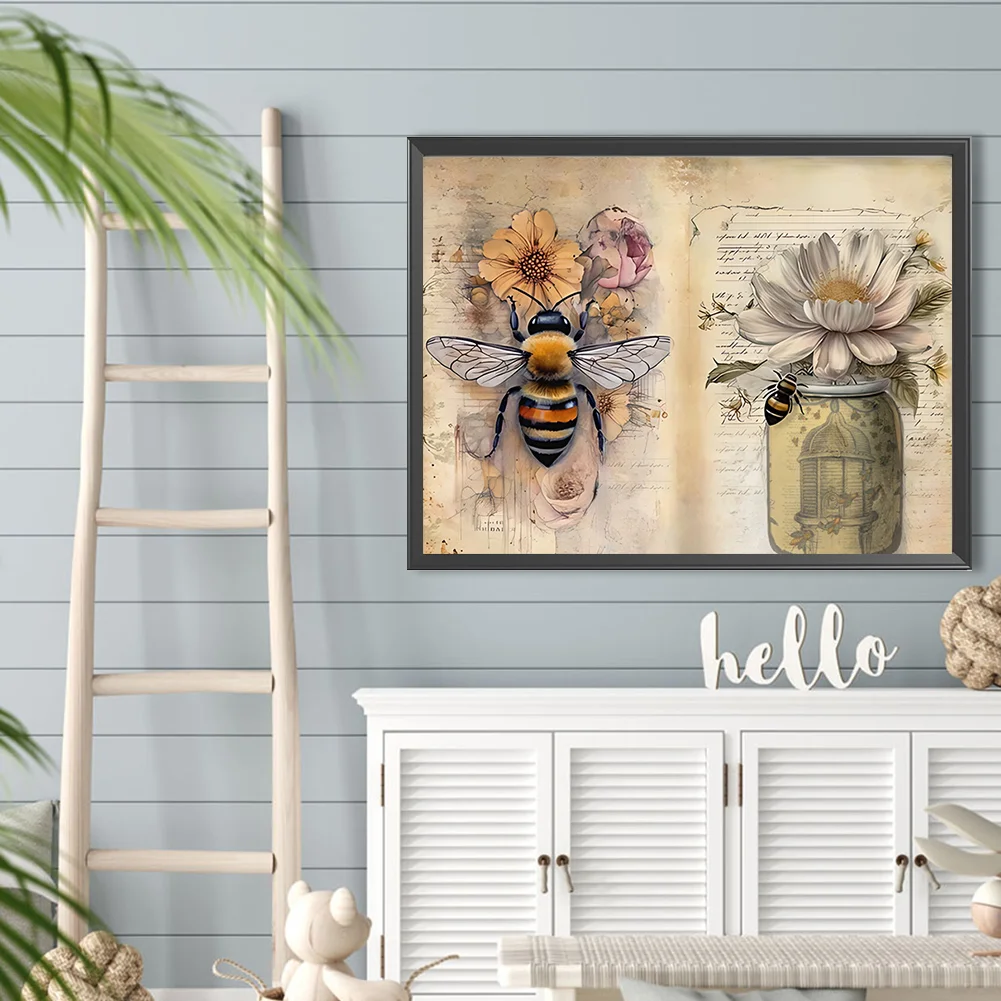 Diamond Painting - Full Round Drill - Bee(Canvas|40*30cm)