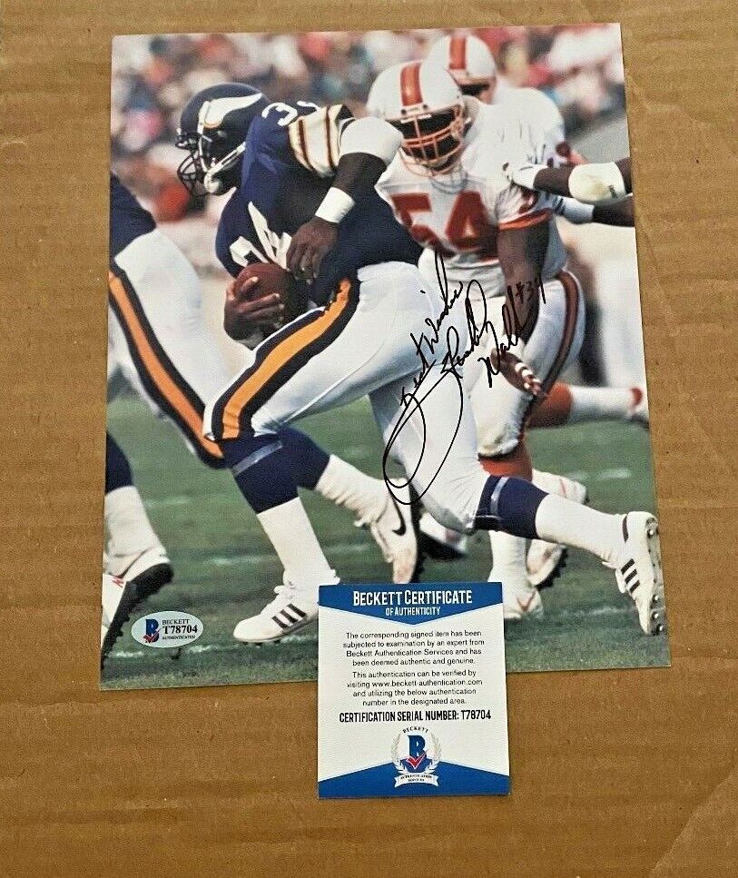 HERSCHEL WALKER SIGNED MINNESOTA VIKINGS 8X10 Photo Poster painting BECKETT CERTIFIED #2