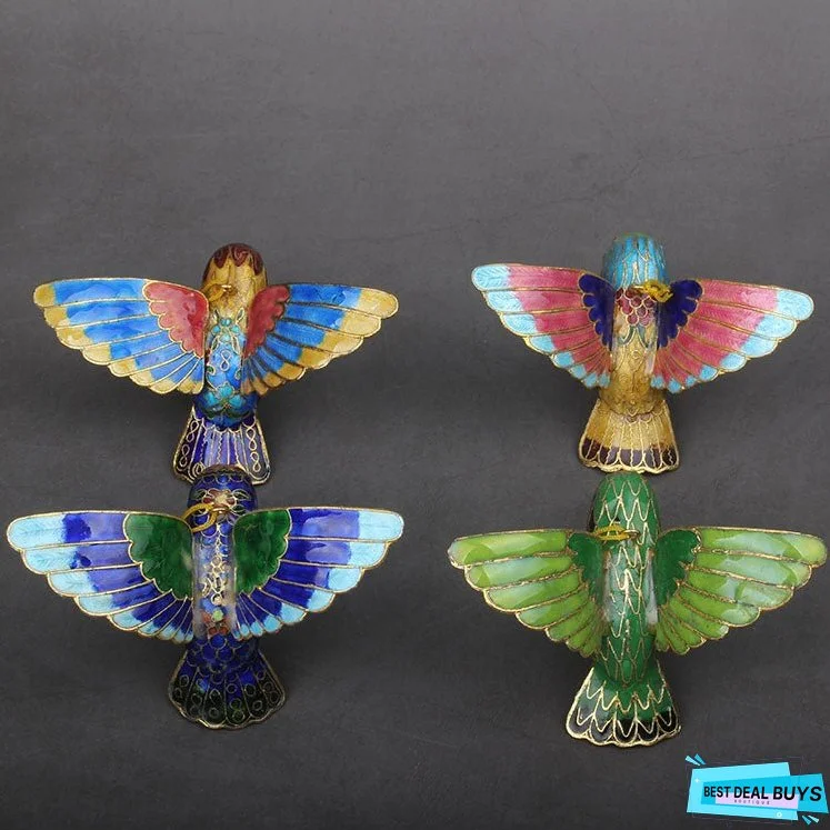 Cloisonne Copper Bodied Kingfisher Hummingbird Pendant Filigree Christmas Tree Pendant Collection