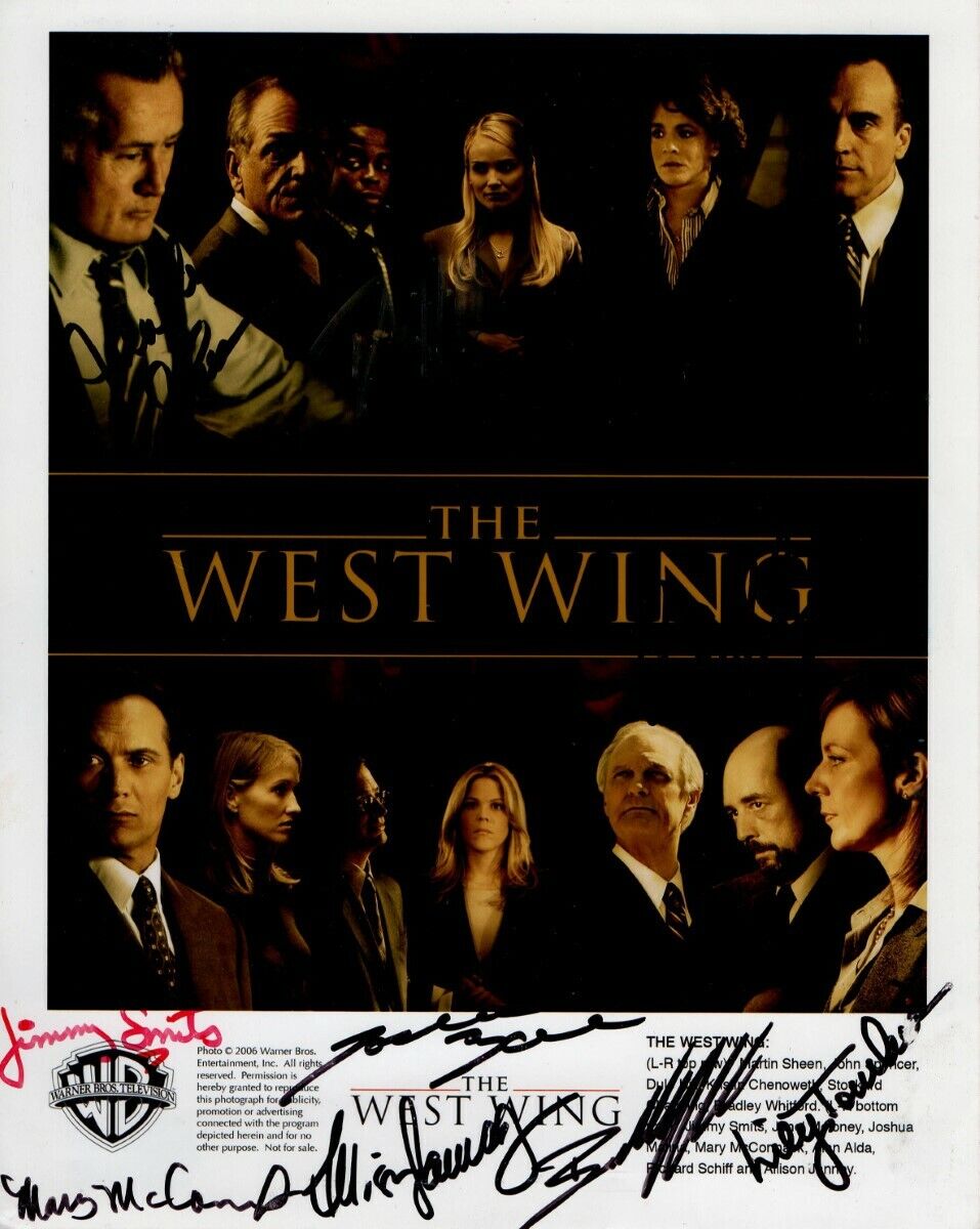 The West Wing Cast Signed Autograph 8X10 Photo Poster painting Sheen Whitford Smits BAS AB12005