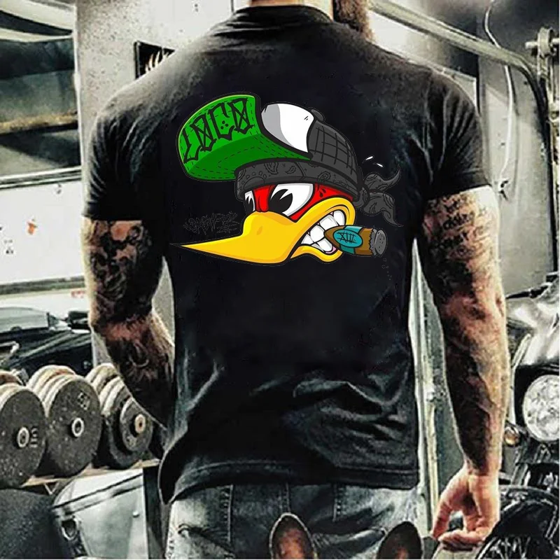 Men's Casual Bird Print T-Shirt