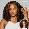  Wear and Go Blonde Highlights Water Wave Minimalist Wigs Casual Glueless with Natural Hairline Wig