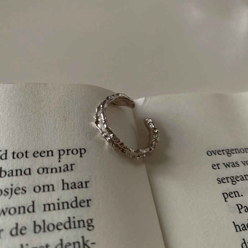 Minimalist Geometric Copper Silver Plated Rings