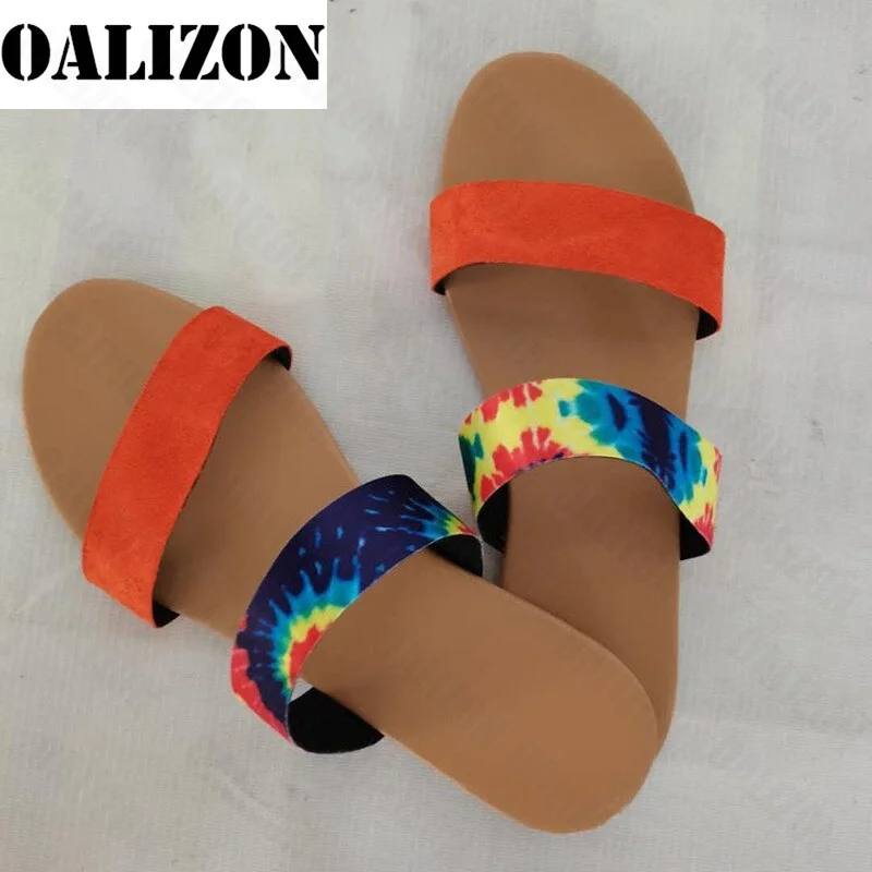 Fashion 2021 Summer New Women's Slippers Flip Flops Female Slides Beach Shoes Women Open Toe Flats Sandals Slippers Shoes Femme