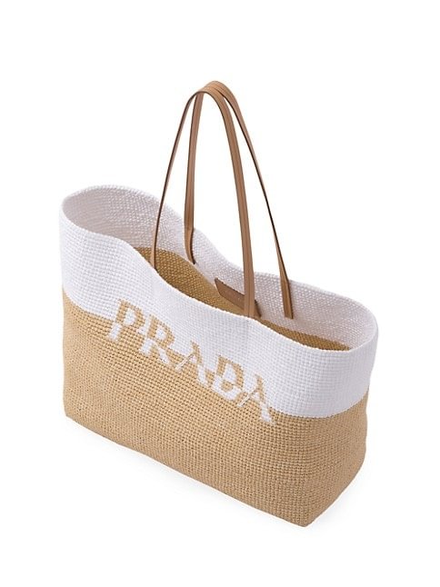  Prada Raffia And Leather Tote Bag 4.6 out of 5 Customer Rating