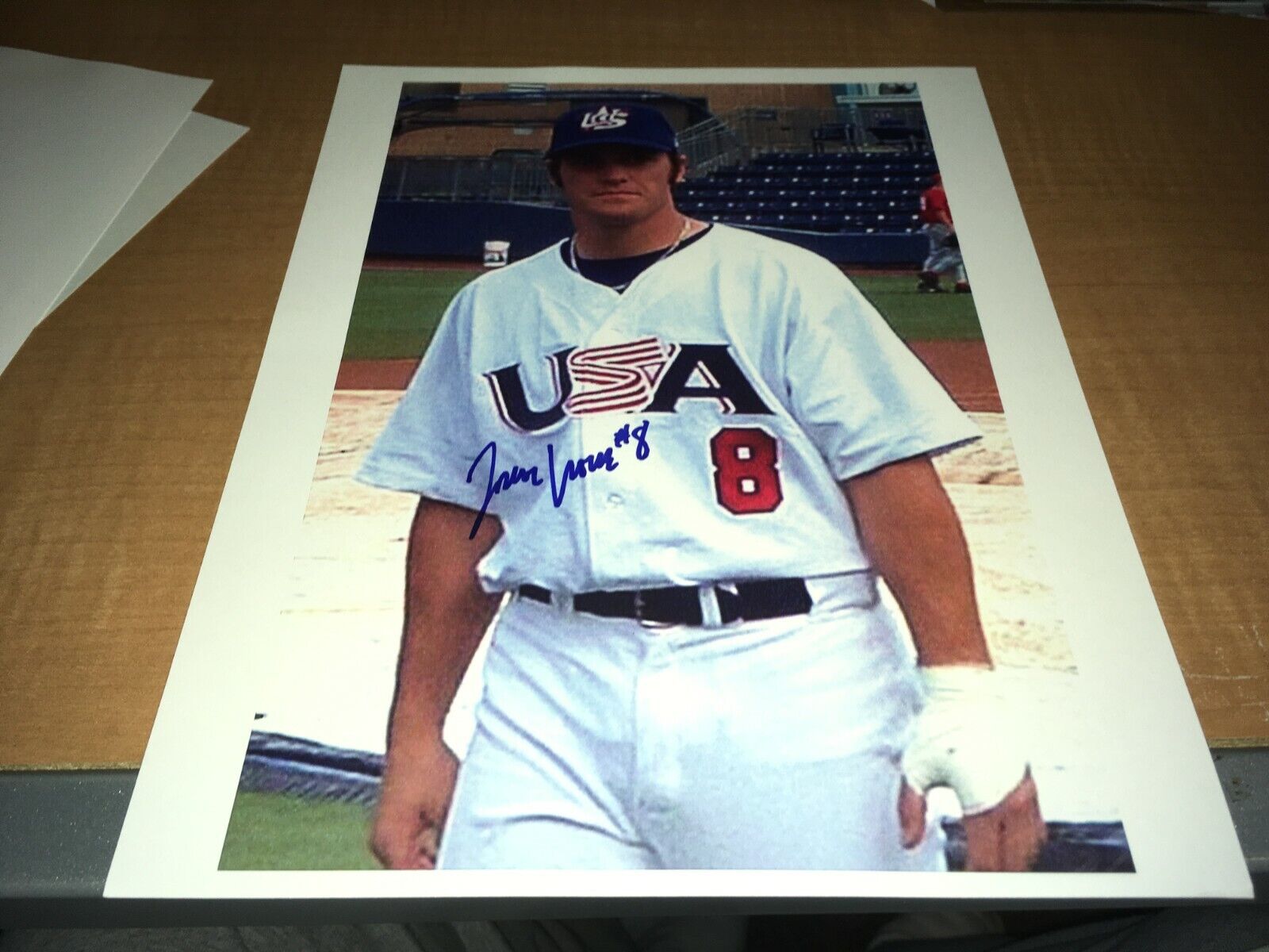 Trevor Crowe Team USA Signed Custom Made 81/2 x 11