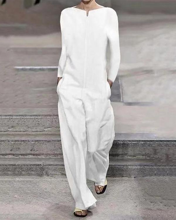 Women Cotton Linen Baggy Overalls Jumpsuits