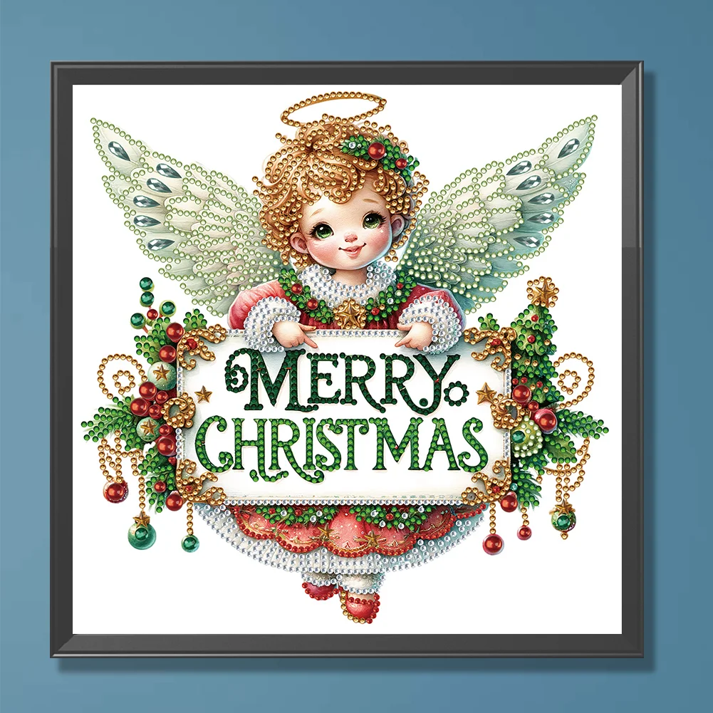 Diamond Painting - Partial Special Shaped Drill - Christmas Angel(Canvas|30*30cm)
