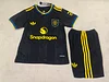 Joyfball 2025/2026 Kids Size Manchester United Third Away Football Shirt 1:1 Thai Quality
