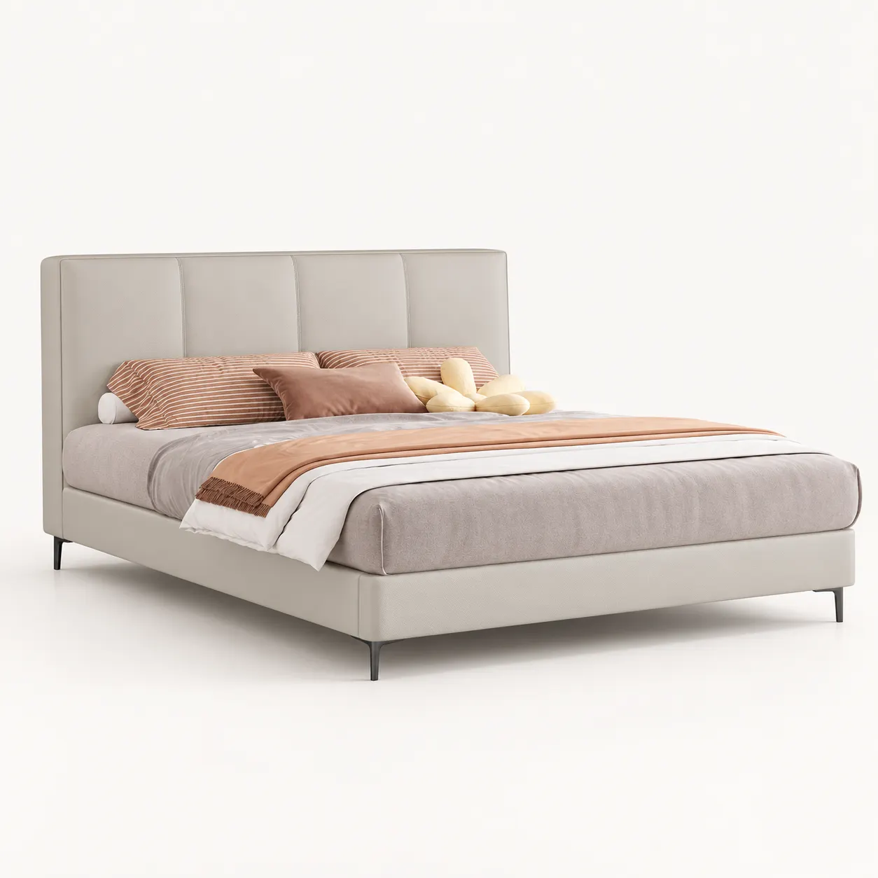 Upholstered Bed 243236 — white studio view