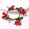 Red Fruit Wreath Christmas Catering Napkin Ring