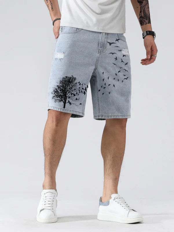 Men's Fashion Casual Sports Shorts Jeans