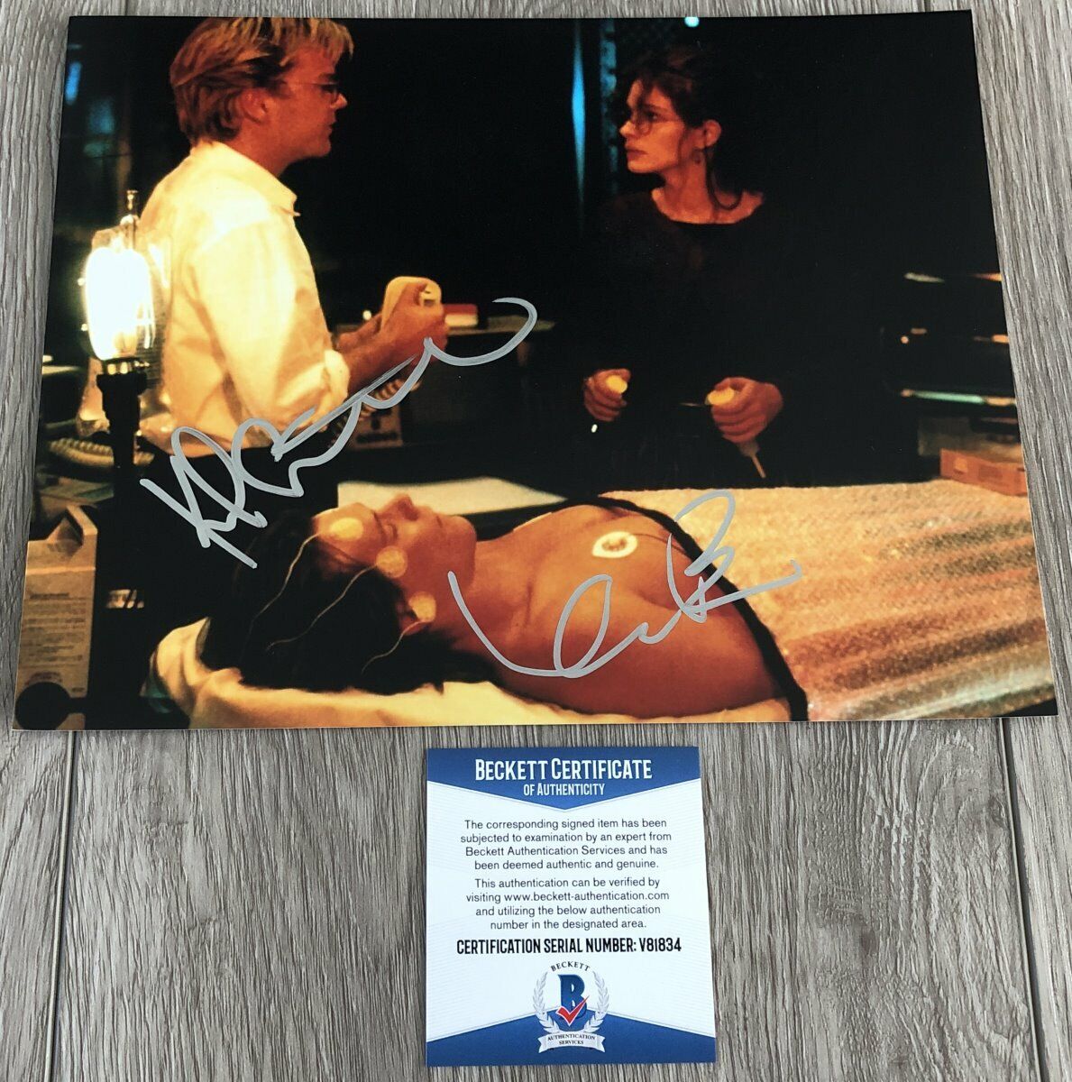 KIEFER SUTHERLAND KEVIN BACON SIGNED FLATLINERS 8x10 Photo Poster painting EXACT PROOF & BAS COA