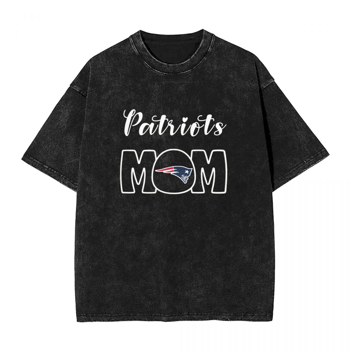 New England Patriots Mom Washed Oversized Vintage Men's T-Shirt