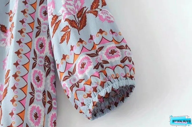 Bohemian long-sleeved lace sunscreen loose blouse