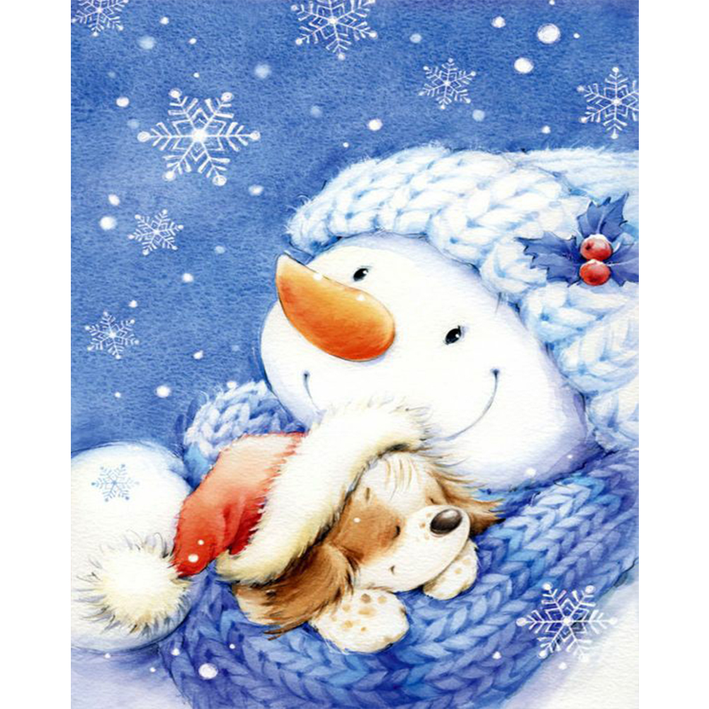 

Snowman - Round Drill Diamond Painting - 30*40CM, 501 Original