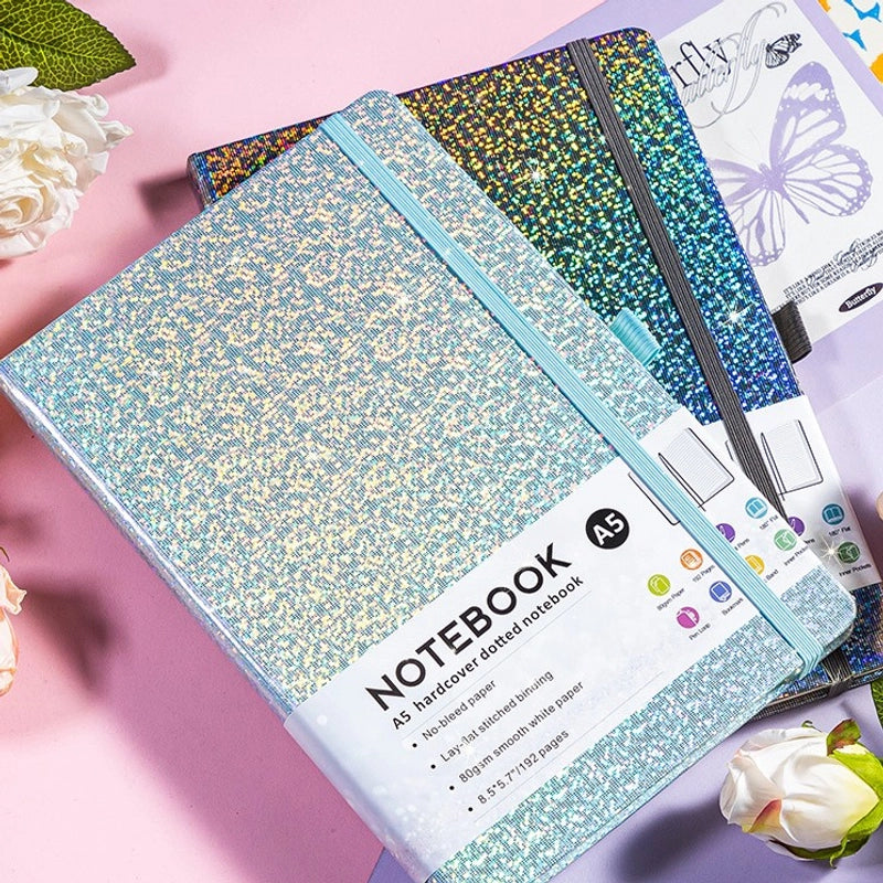 1 Piece Solid Color Learning Imitation Leather Paper Casual Notebook