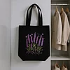 Premium DIY Lavender Canvas Tote Bag Embroidery Kit with Hoop Frame 32x37cm