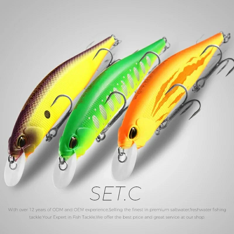 Xaperni 3pcs per set 12cm 18g SP jerkbaits hot model fishing lures hard bait minnow quality professional minnow depth1-1.8m