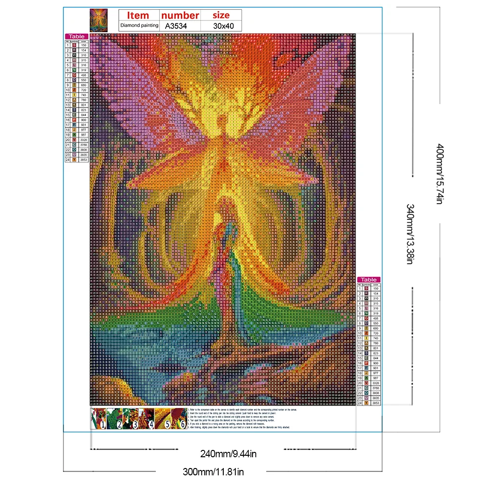 Full Round Diamond Painting 30*40cm - Woman And Fairy