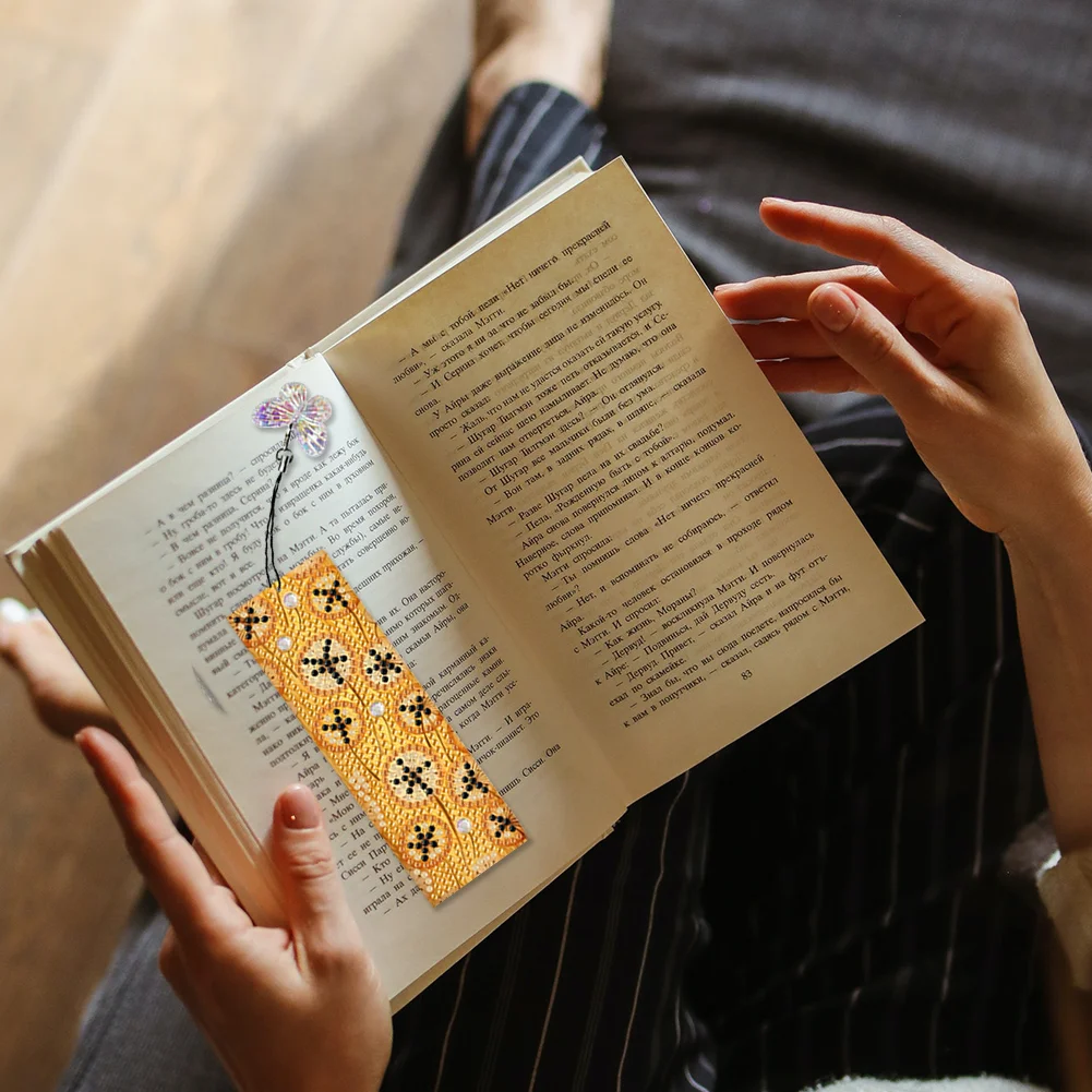 4Pcs Special Shaped Dandelion 5D DIY Diamond Painting Book Mark for Beginners