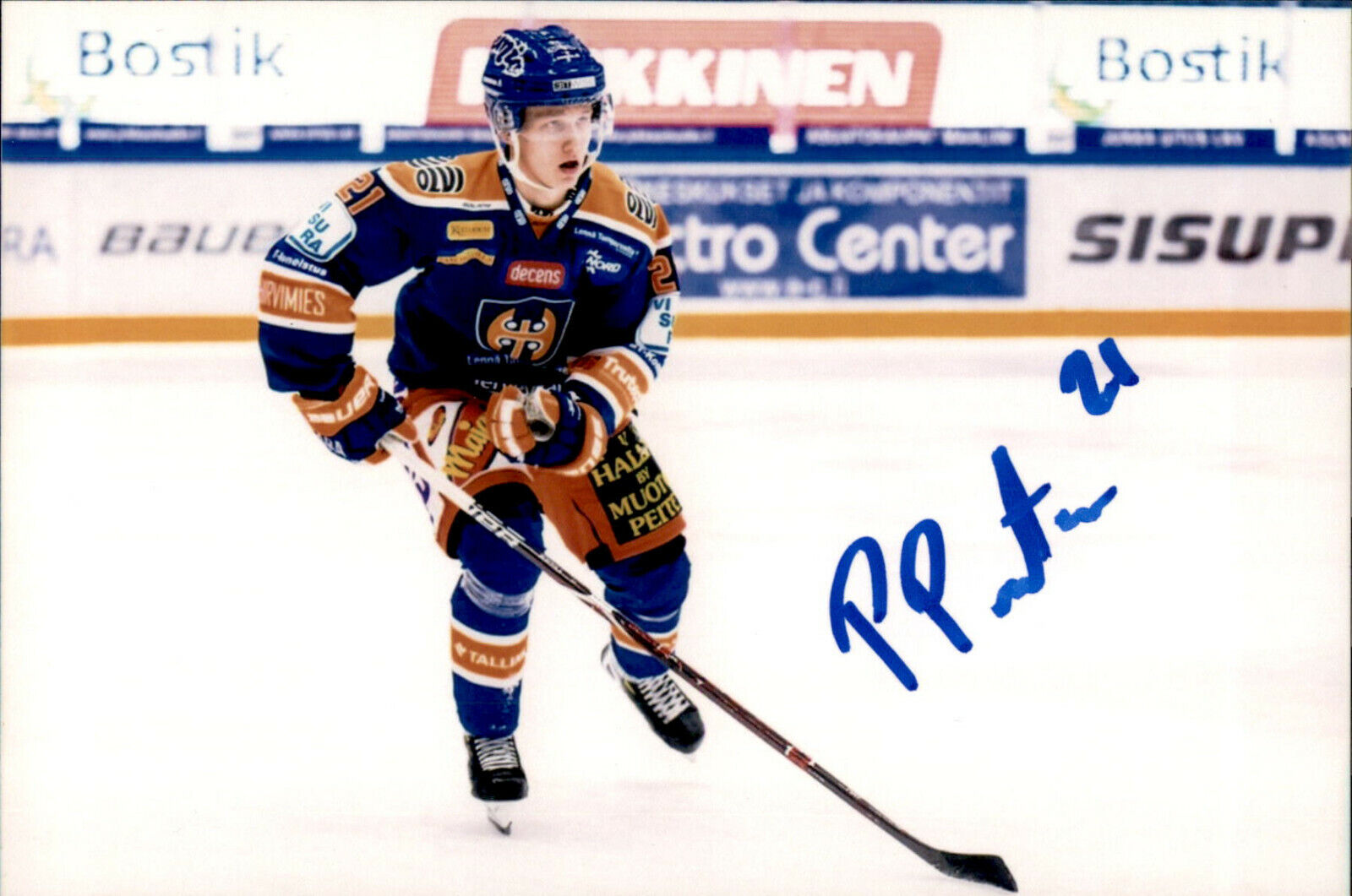 Patrik Puistola SIGNED 4x6 Photo Poster painting TEAM FINLAND / TAPPARA / CAROLINA HURRICANES #2