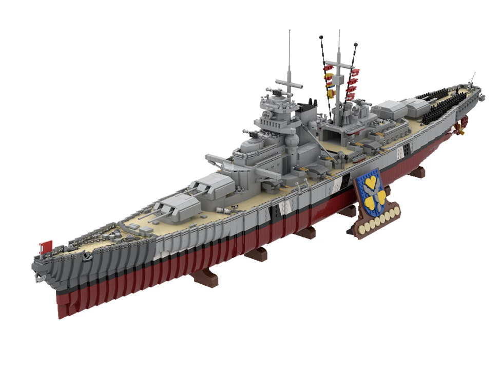 WW2 Bismarck Battle Ship MOC Brick Set