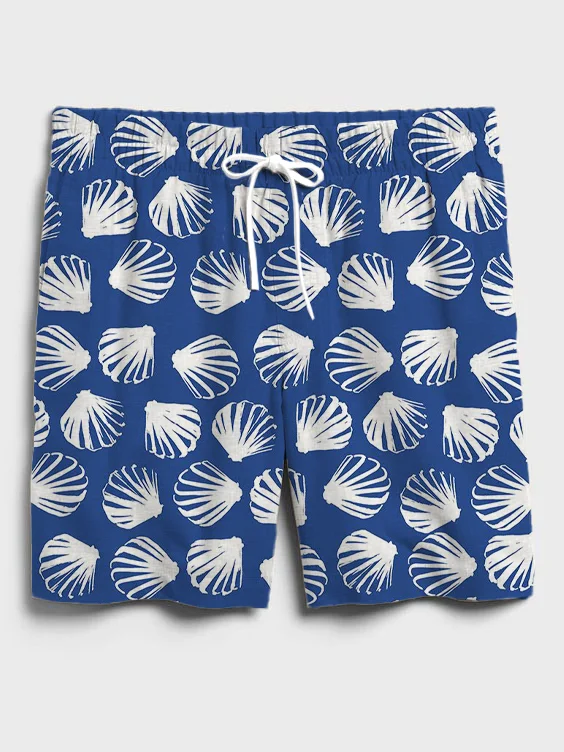 Men's Vacation Art Shell Graphic Print Casual Shorts